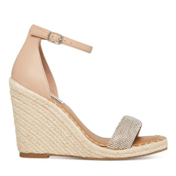 Steve Madden Submit Wedge Espadrille Sandals Size 10 New - Picture 1 of 8